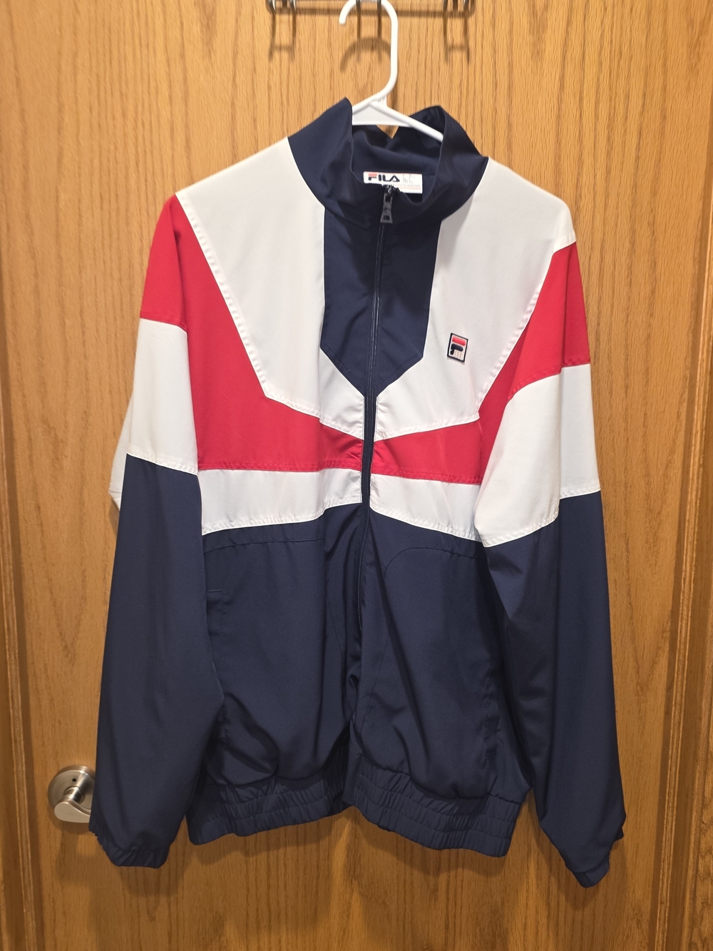 FILA Men’s Navy Red White Colorblock Track Jacket
